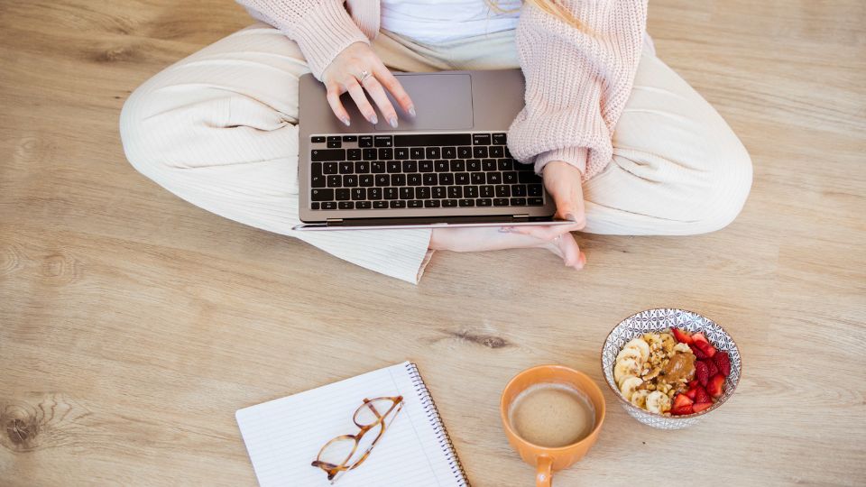 Employee working from home.