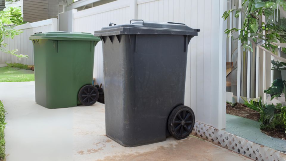 Two 360L wheelie bins