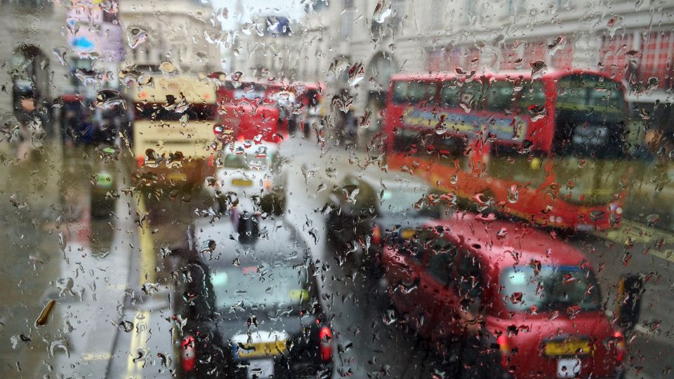 acid rain falling in london