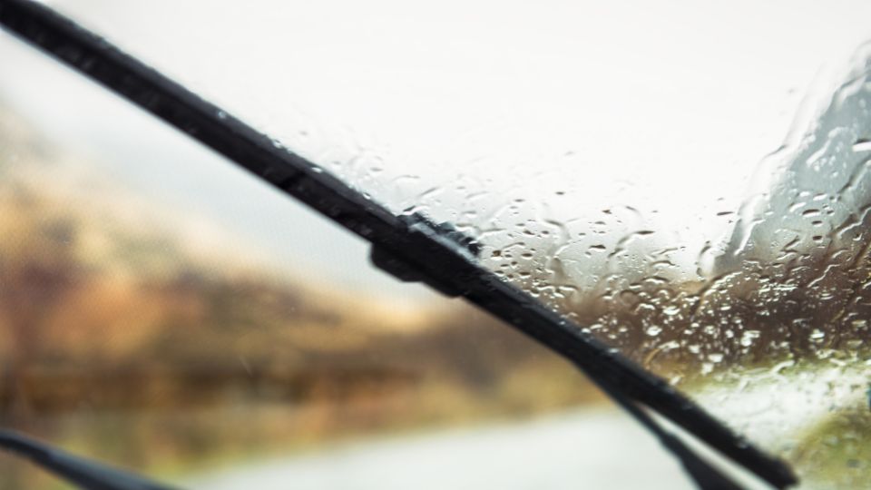 acid rain on a car window