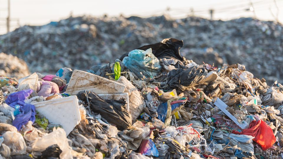 A photograph of a landfill.