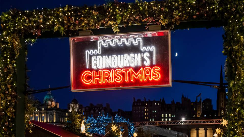 Edinburgh Christmas Market sign