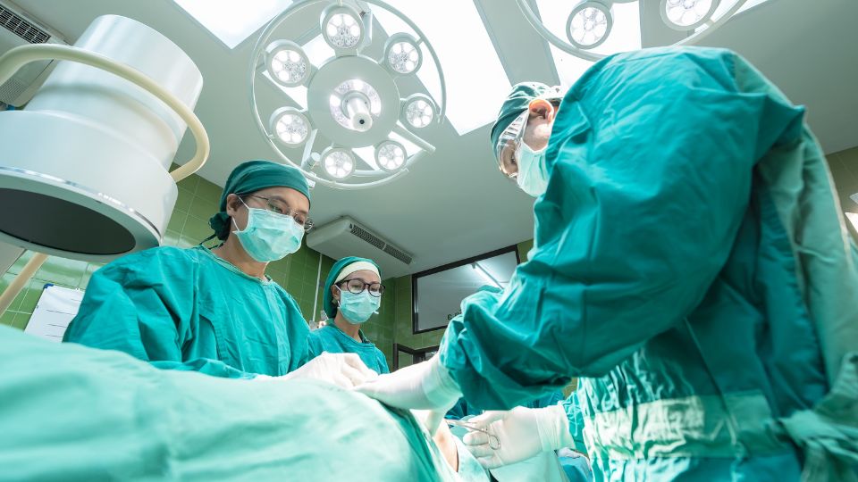 surgeons needing to dispose of hospital waste