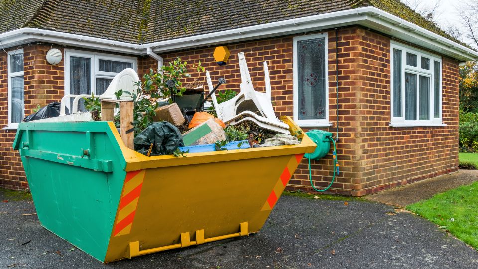 Skip being used in a household garden.