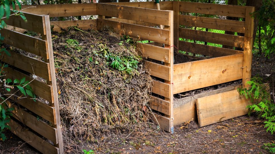 Composting bins.