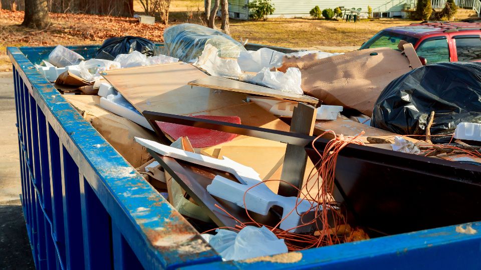 Business waste being recycled.