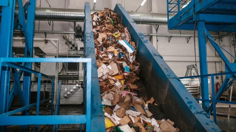 recycling centre cardboard and paper 